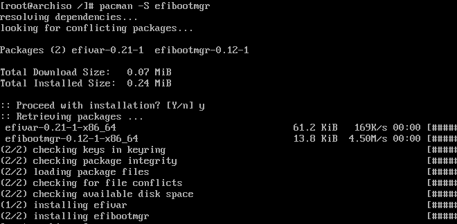 install efibootmgr