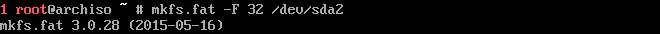 mkfs vfat boot partition